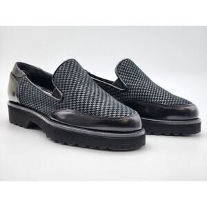 HOMERS ARTISAN SPAIN Size 36 Black Leather Rubber Heel Flats Work Shoe US 5.5